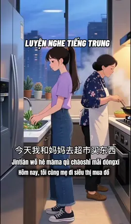 Phần 9: Luyện nghe tiếng Trung “ 今天我和妈妈去超市买东西 “ #hoctiengtrung #xuhuong #luyennghetiengtrung 