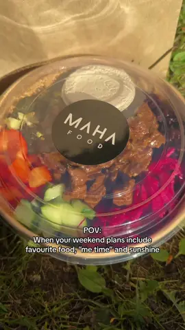 POV: When your weekend plans includes favourite food, ”me time” and sun ☀️ #maha #mahafood #food #mat #hälsa #hälsosamt #sthlm #Summer 