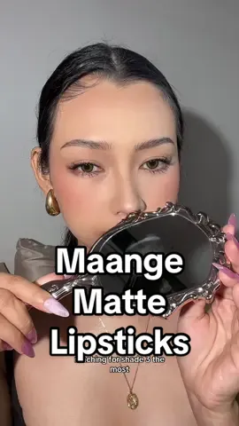 Affordable lip mattes na may magandang shade range? Count me in! 😙😍 #makeup #beauty #lipstick #bulletlipstick  #maange #maangemakeup #mglipretty #mgearthnudestyle 