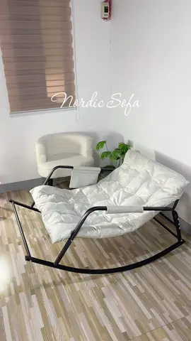 Sobrang ganda ng nordic sofa rocking chair na to bukod sa napaka aesthetic napaka relaxing pa 😍👌 #rockingchair #chair #homedecor #sofachair #nordicrockingchair #rockingchairwithcushion 