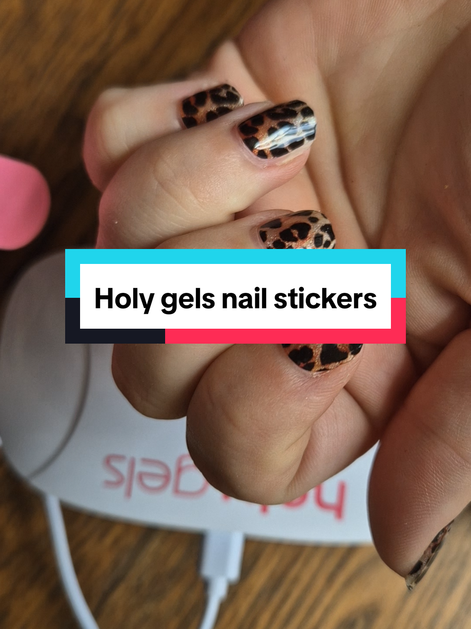 Oh my lord look at these!!! I cannot believe how easy they were to do, and they look insane! I've been doing #gelnails at home for a while, but there's no way I could get a pattern like this just with #gelpolish . I'm so chuffed, thank you #holygels !  #mumsoftiktok #fyp #summersale #tiktokmademebuyit #summerszn #nailstickers #manicure 