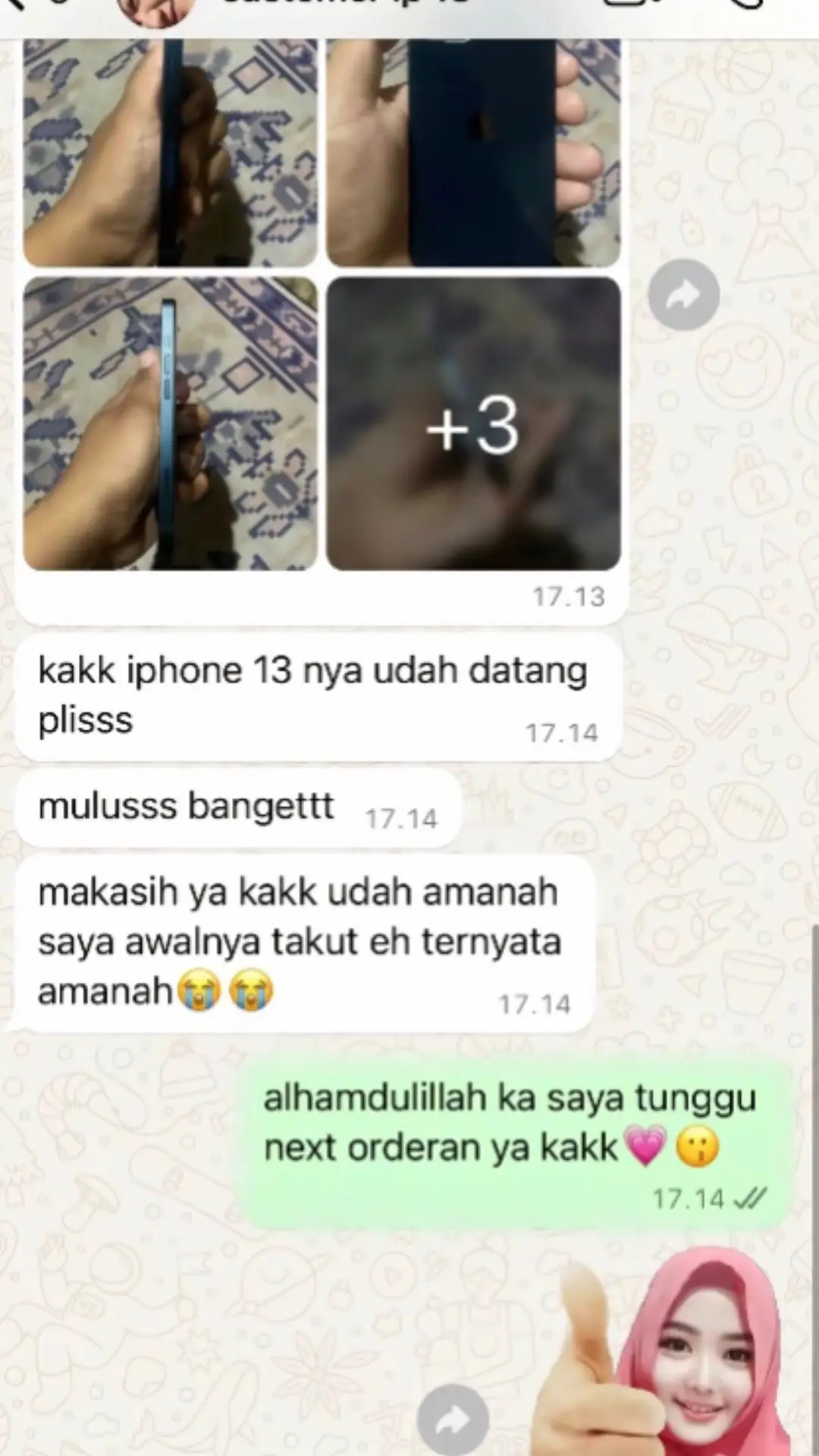 terimakasih orang baik udah percya di toko kita🙏🙏 smoga rezeki nya lancar selalu💗💗💗