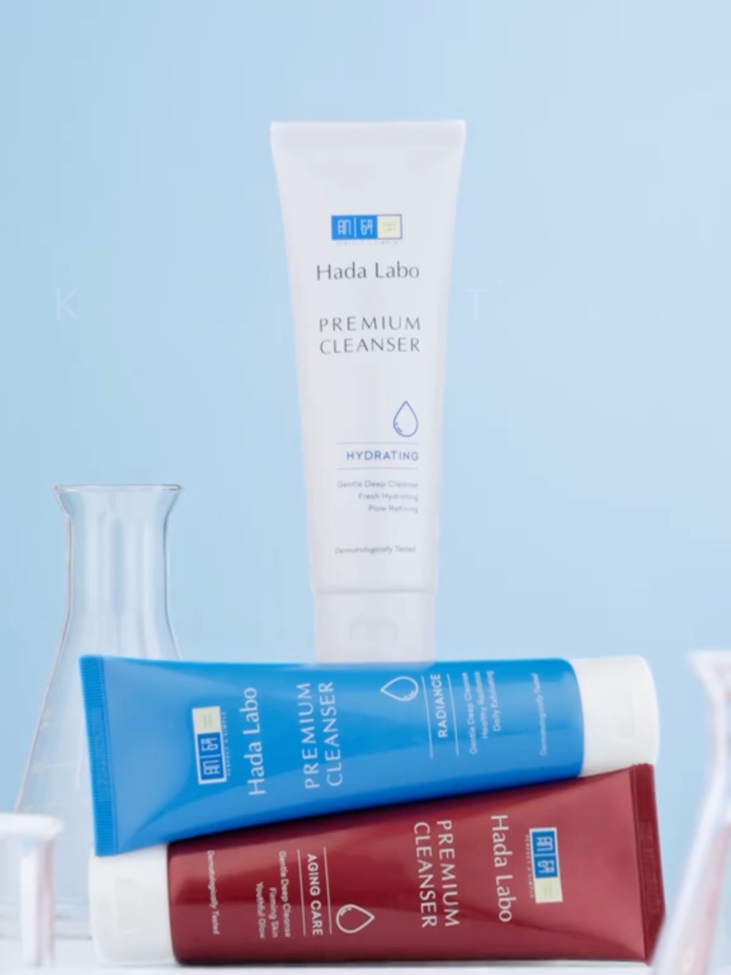 PREMIUM CLEANSER [MỚI!] CHỌN CHẤT SỮA SIÊU MỊN, CHẠM DA SẠCH CHUẨN LAB ✨ Bạn hãy tự mình trải nghiệm chất sữa khác biệt để cảm nhận khoa học dưỡng da từ bước làm sạch: 💧 Premium Hydrating - Dưỡng Ẩm Chuyên Sâu: chất sữa mịn tạo bông dày mềm mượt, da được nâng niu, làm sạch sâu mà vẫn giữ trọn độ ẩm. 💧 Premium Radiance - Dưỡng Sáng Đều Màu: chất sữa mịn tạo lớp bọt bông siêu nhỏ chứa các hạt cám gạo li ti, nhẹ nhàng lấy đi tế bào chết theo từng nhịp khi massage. Làn da không chỉ sạch bụi bẩn, mà còn sạch cả lớp sừng xỉn màu. 💧 Premium Aging Care - Dưỡng Da Lão Hóa: chất sữa mịn tạo lớp bọt bông mịn dày, giúp giảm thiểu tối đa ma sát, trả lại làn da sạch sâu, săn chắc và tăng cường độ đàn hồi trông thấy. Đầu tư cho trải nghiệm da sạch đúng chuẩn khoa học phòng Lab ngay hôm nay! ⭐ #HadaLabo #PremiumCleanser #LabInHouse #KhoaHocDuongDaTuBuocLamSach