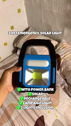 3 IN 1 Solar Power Bank COB LED Flashlight Waterproof Work Light for Outdoor Hiking Severe Weather Emergency Lights #Solarlight #rechargeable #handcarry 