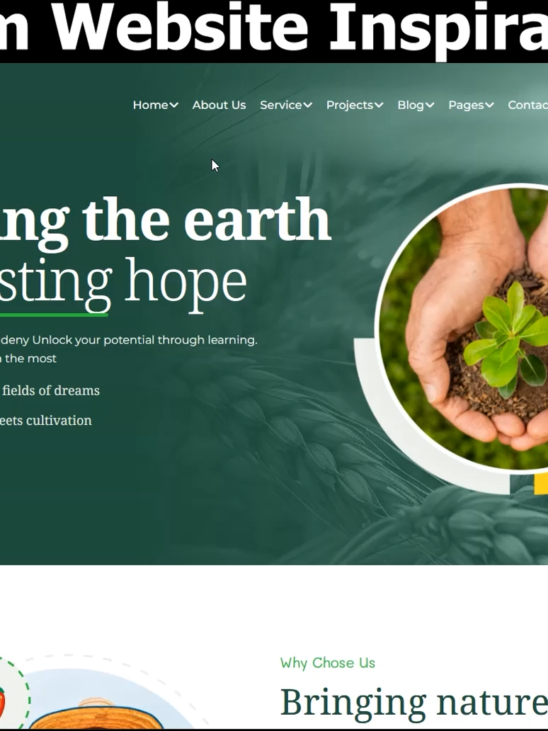 Farming Website Inspiration #website #webdesign #webdesigner #websitedeveloper #webdevelopment #codingprojectideas #codingprojects #codinglife💻 #coder #html5css3 #htmlcss #codingtiktok #codingtutorial #coding #codingforbeginners #programmer #javascript #programming