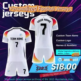 ⚽100% CUSTOM FOOTBALL UNIFORMS - JUST $18.00! ⚽ AMAZING OFFERS!  ✔ BIG SALE 20%,JUST $18.00!  ✔ FREE Home Delivery ✔ FREE Custom Team Name & Logo, ✔ FREE Player Name & Numbers ✔ FREE Custom Design ✔ Quick Turnaround Time Guaranteed ✔ Save more with Team Pack Deals #customjersey #Soccer #football #customclothing #customsublimation #USAFootball