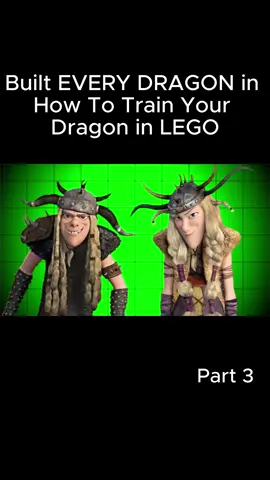 Built EVERY DRAGON in How to train your Dragon in LEGO part 3 #legobuild #legotiktok #legodragon 