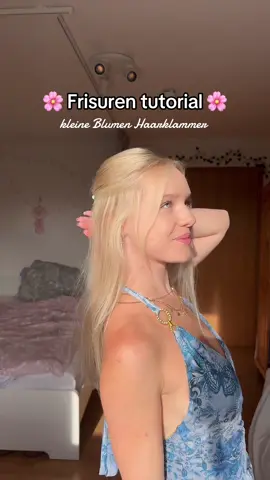 bewerte das Ergebnis von 1-10 :) 🌸🧚🏼‍♀️✨🩷 - #blumenhaarklammer #frisurentutorial #sommerfrisur #fyppp #CloseUpAuge 