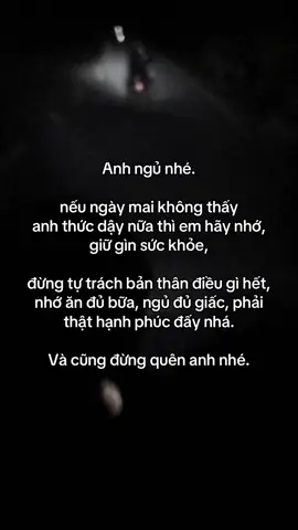 anh ngủ nhé.. #tamtrang 