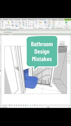 Common mistakes to avoid when designing a bathroom 🚫🚽 #doryazararchitect #architect #architecture #architecturestudent #interiordesign #thatwouldneverhappenright #bathroomdesign 