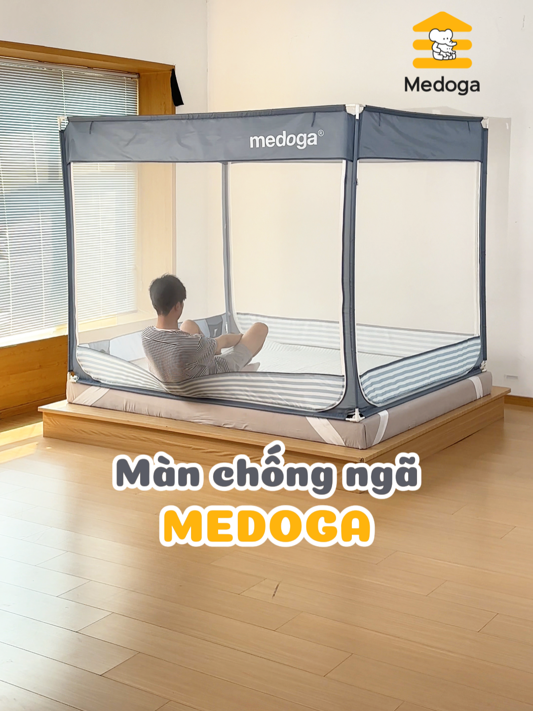Màn chống ngã MEDOGA vừa chống ngã vừa chống muỗi 2 trong 1, bảo vệ bé an toàn 360 độ #medoga #manngu #manchongmuoi #mungchongmuoi #chiasekinhnghiem #VideohangDoiSong #mebimsua #mebe #tiktokshop #manchongnga #mungchongnga