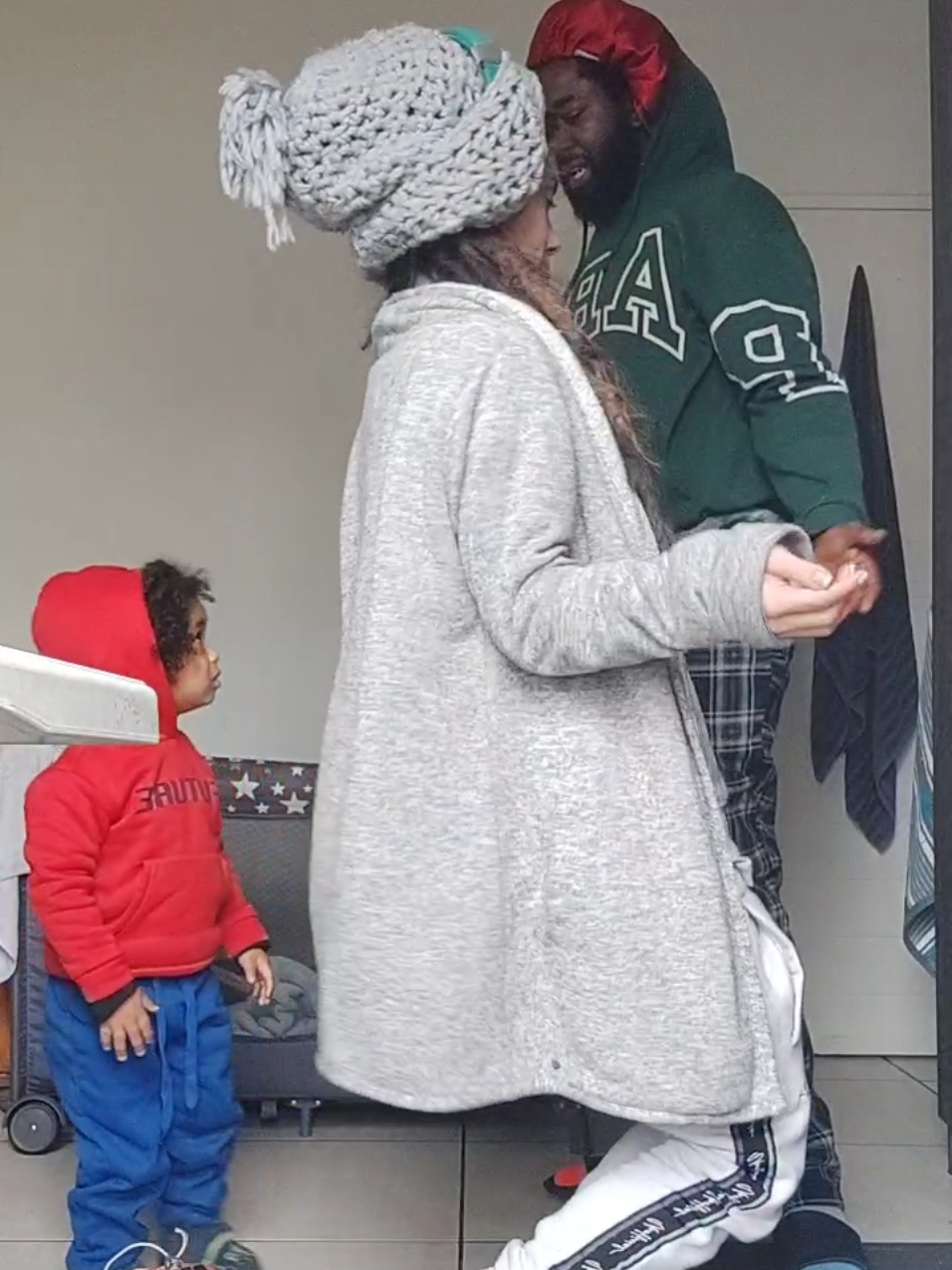 I was planning to unexpected dance/sing to my husband. but I noticed he having a serious moment with our son😆🙈 he lost his bunny but don't worry guys mama saved the day and found bunny between our bed and the wall🤣 ey... #doyouknowkg #parents #parenting #husbandwife #son #haha 