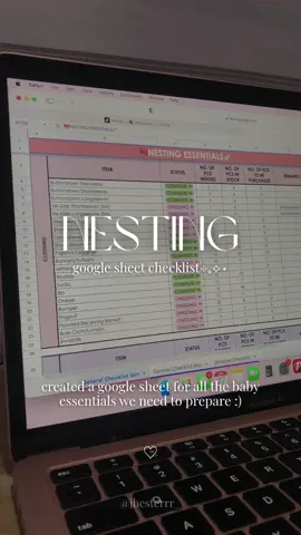 Sharing here my list of Nesting Checklist/Baby Essentials in preparation for the baby’s arrival🧸🍼  As a FTM, nakakaoverwhelm pala talaga sa dami ng need iprepare!🤣 If you’re also prepping or nesting for baby & momma essentials and want a copy of the checklist, just DM me your email — happy to share!💐 #nestingmode #babyessentials #googlesheet #firsttimemom #soontobemom #babymusthave #nestingmommas #nestwithme #nesting #tinybuds #mustela #cetaphil 