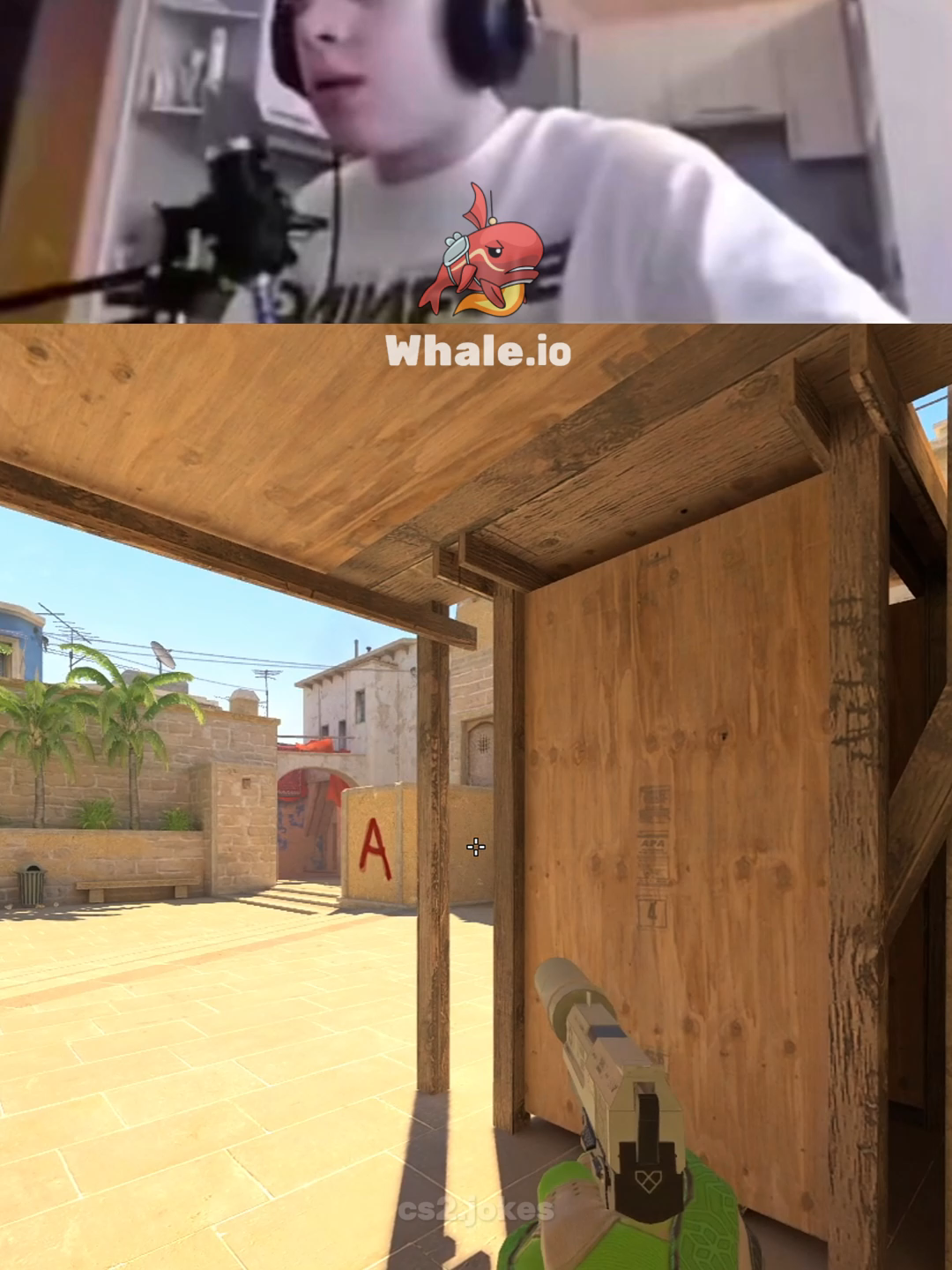 He needs a new headset💀 #couterstrike #cs2moments #cs2memes #cs2 #cs2funny #fyp