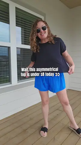 One of my favorite summer tops — lightweight, comfy, and a flattering oversized fit. It comes in 21 colors and is easy to dress up or down. I’ve worn this with jeans, shorts, and leggings. Perfect for casual days or lounging. Found it on TikTok Shop for under $8!! #WomensTops #AffordableStyle #SummerFashion2025 #BatwingTop #AsymmetricalTop #TikTokFashionFinds #ComfyAndCute 
