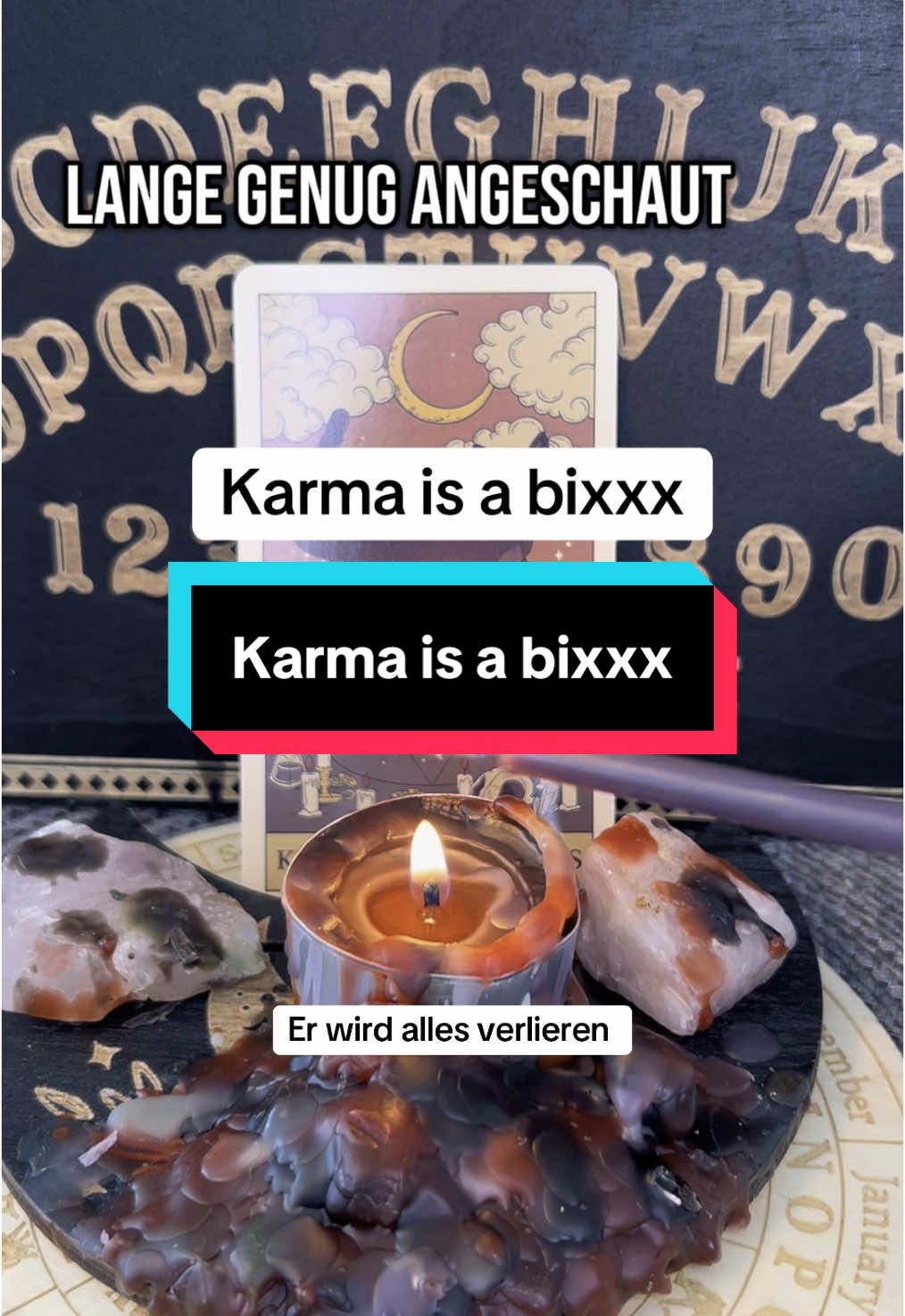 Findest du er verdient Karma? Private Legungen unter Link in Bio #kartenlegen #kartenlegerin #wahrsagen #hellsehen #karma #rache #ex 