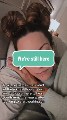 I know I’m not alone in this either, so many of us mamas have spent a huge part of our lives, only on this earth still because we are moms and our children kept us here. #notalone #healing #stillhere #healingtrauma #wemadeit 