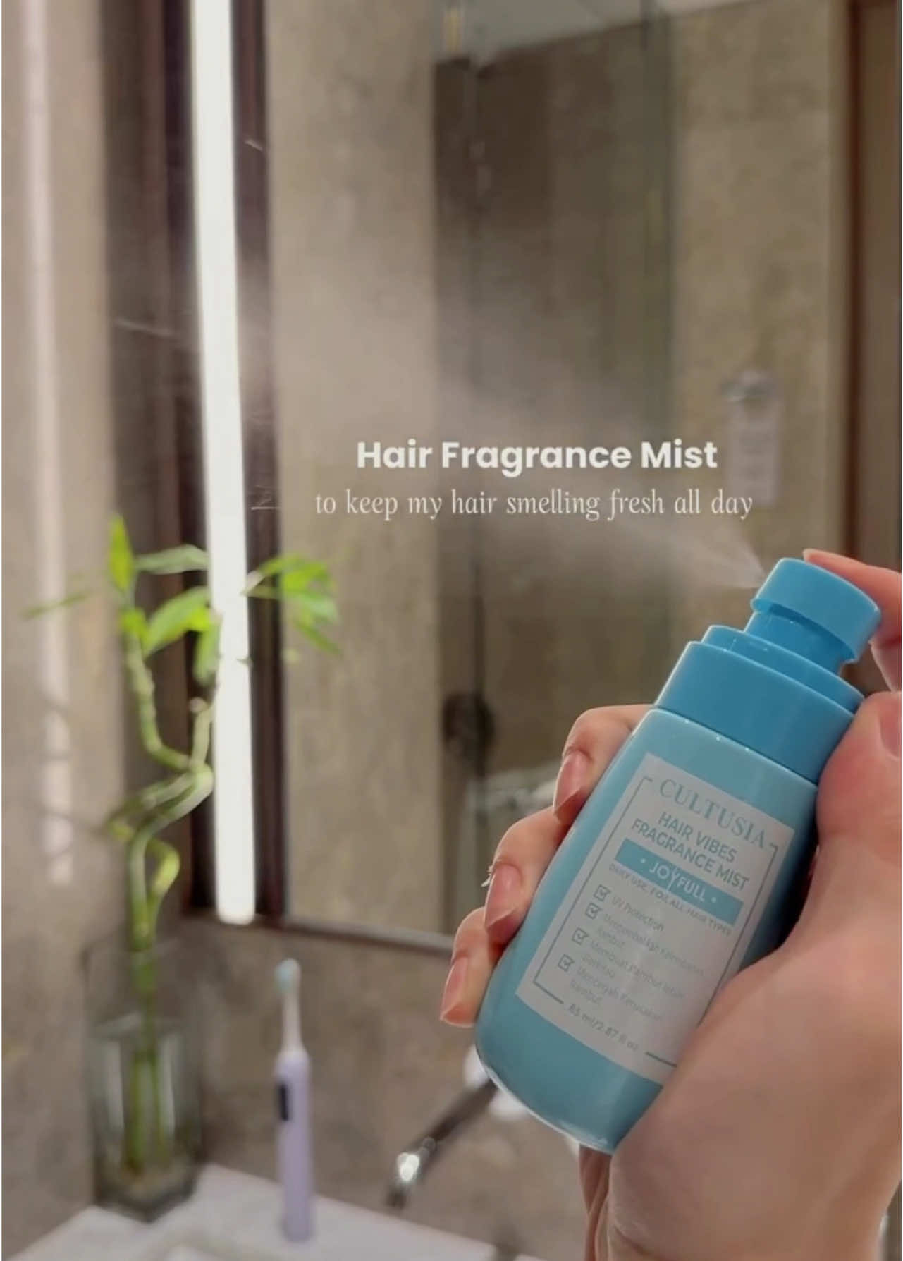Wangi rambut tuh kayak sentuhan terakhir sebelum keluar rumah Joyfull? Segar, simple,  buat daily vibes kamu ✨ #DailyHairMist #WangiRambut #CultusiaJoyfull #PAYDAY #TIKTOKPAYDAY #TIKTOKFYP #viraltiktok 
