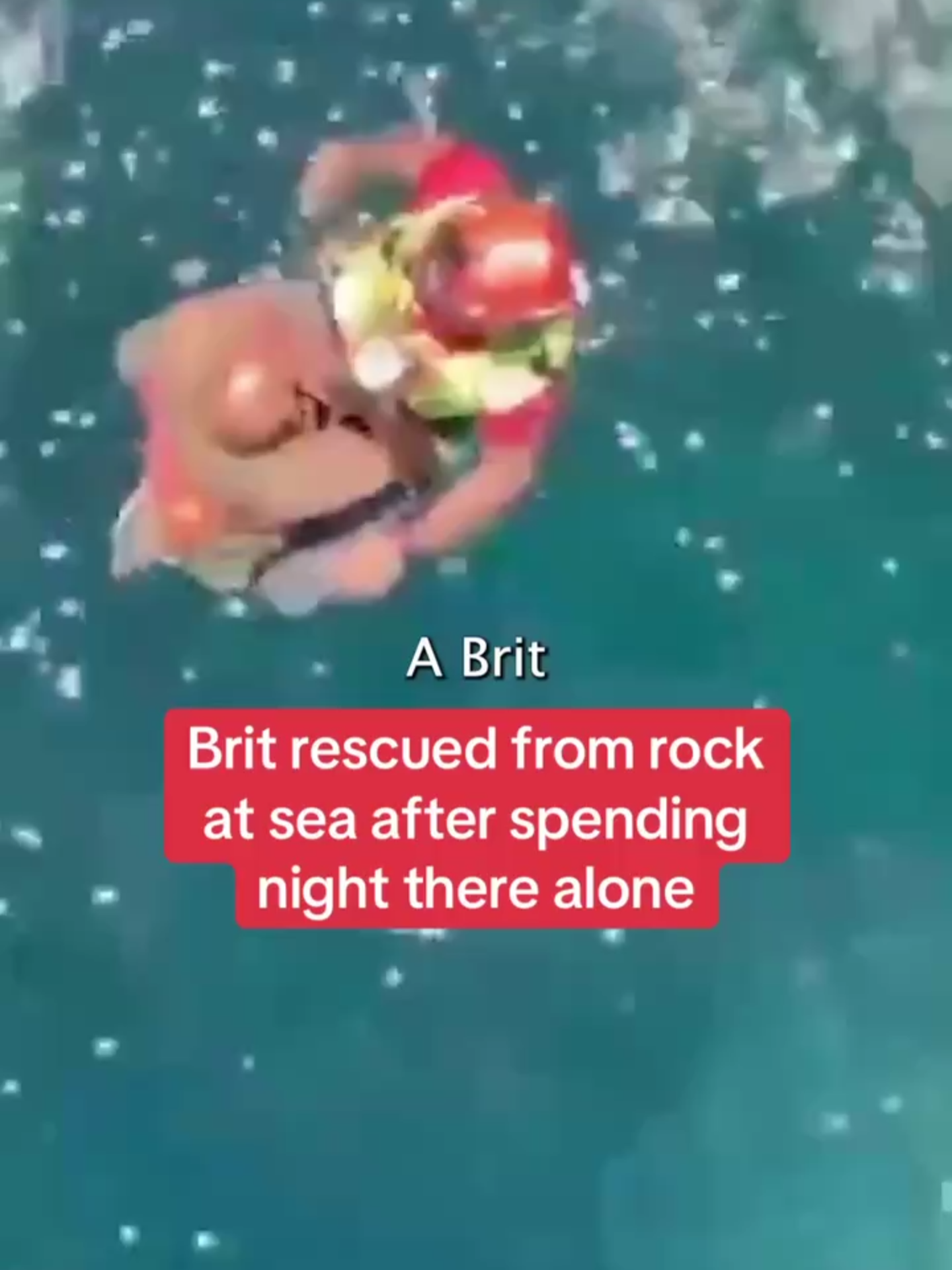 Brit man is winched to safety after terrifying night alone on rock in sea