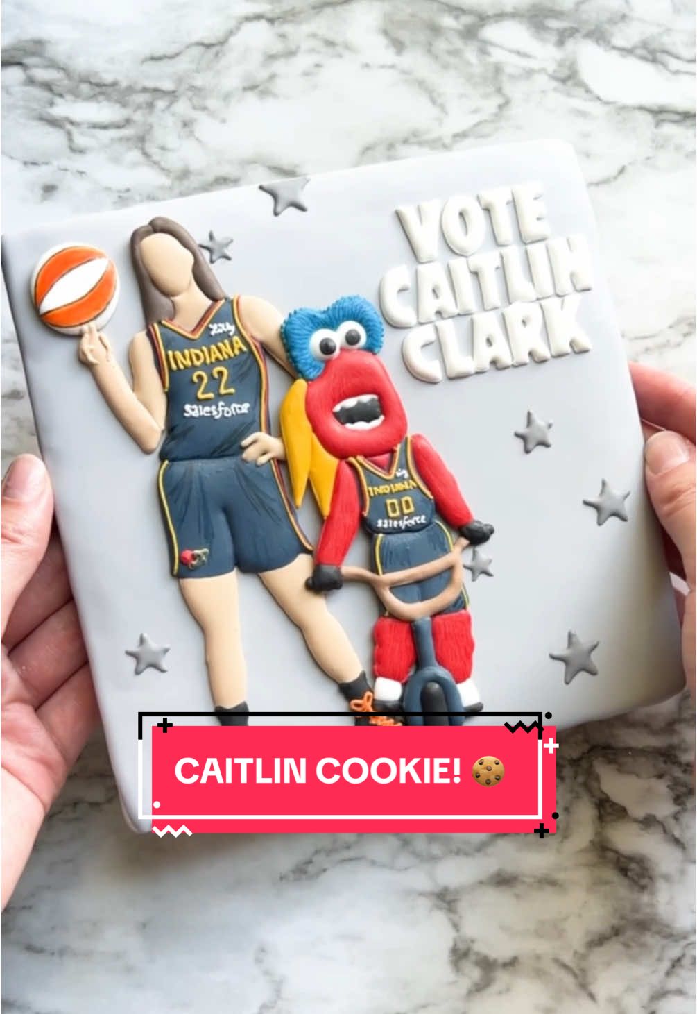 almost as sweet as her stepback 🍪😏 votes count DOUBLE today, send @Caitlin Clark to #WNBAAllStar2025 ➡️ FeverBasketball.com/Vote 🤩 @everydaycookier #cookie #WNBA #indianafever 