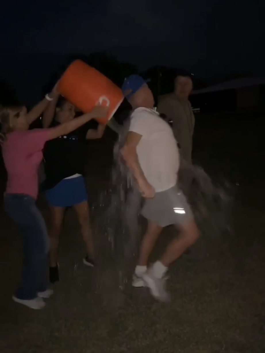 Heather Marsh, Morgan Jade, and myself temporarily lost our minds🤪 and decided to give Richie Gandy an ice shower after pee-wee football practice.  Ronnie Ward said have yall lost your freaking mind he's going to kill yall😂😂😂  Richie was a good sport, but we know payback are coming we just don't know when.  It was funny though. Of course my sister Bud immediately threw me under the bus saying it was all my idea, but I had some help. Bud help with the ice shower and morgan videoed.  Not many people would be brave enough to do this to Richie, but us 3 girls did it and proud of it!!!!!!
