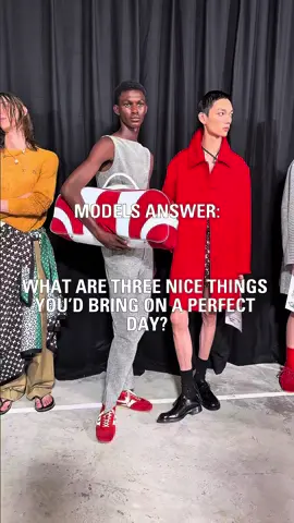 Protect this @driesvannoten team member at all costs 🥹  The models at #driesvannoten tell us the three things you make their day #perfect  #trending #fyp #parisfashionweek #pfw #models #modelsoftiktok 