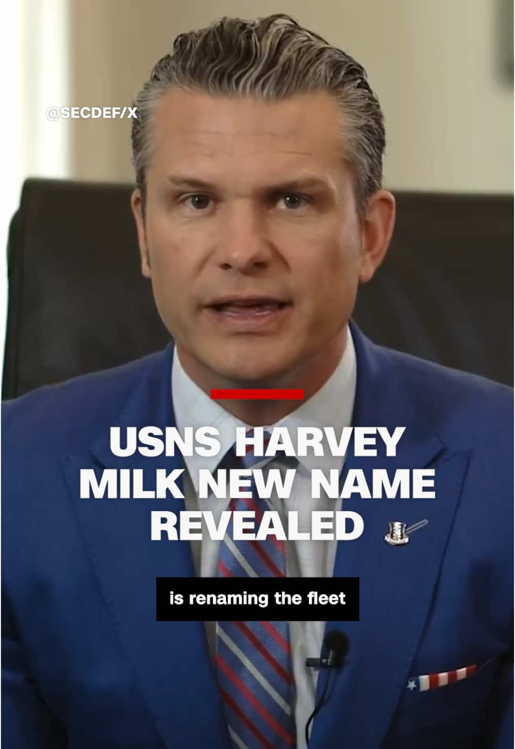 US Defense Secretary Pete Hegseth announced the USNS Harvey Milk is being renamed to the USNS Oscar V. Peterson. During Pride Month in June, he ordered the stripping of the name Harvey Milk who was a gay rights activist and Navy veteran. #cnn #news 