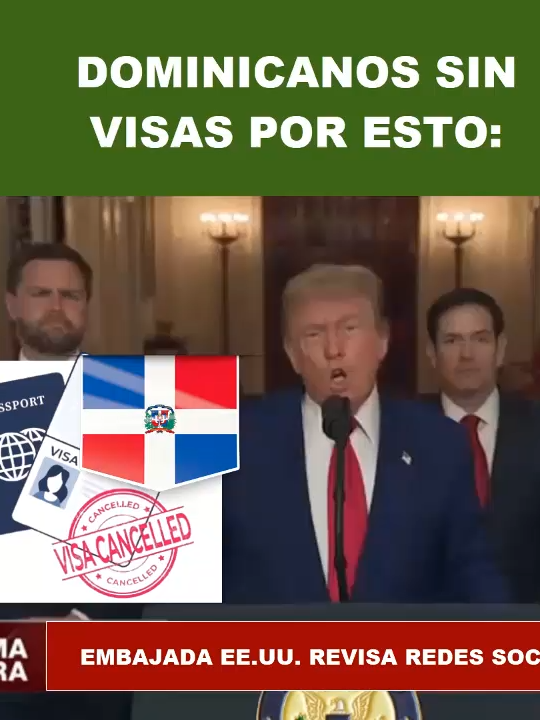 😂 Donald Trump rompe el silencio y explica por qué muchos dominicanos no tendrán visa... ¡y la razón te va a dejar en el suelo de la risa! 📵 Helado en fundita, pica pollo con la mano... ¡todo está en la lista negra! 🎙️ Este video es una parodia creada con inteligencia artificial.  No representa hechos reales ni pretende suplantar a ninguna figura pública.  Solo tiene fines humorísticos y de crítica social. 🎭 Recordando siempre que nuestras parodias se hacen con respeto y están protegidas por la libertad de expresión.   #deultimominutomedia #cachicha #danilomedina #heryartesrd #losmocanos #DonaldTrump
