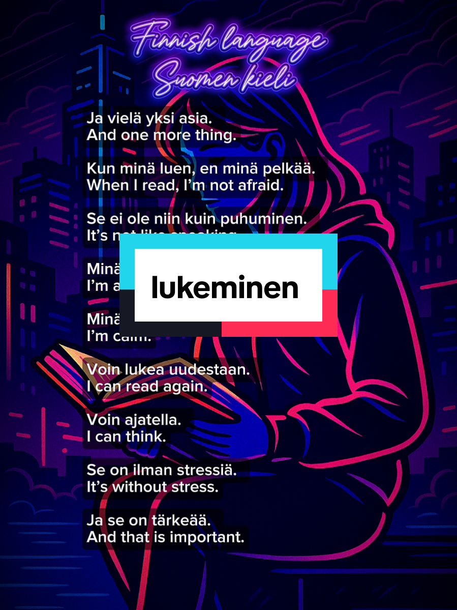 Finnish language reading.  Suomen kieli lukeminen #finnishlanguage #suomenkieli #suomi 