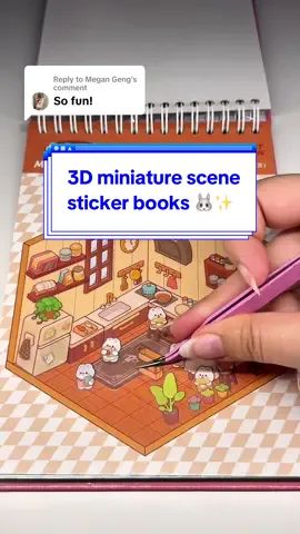 Replying to @Megan Geng these mini scene sticker books are so fun and relaxing ☺️💕 #stickers #stickerbook #miniaturescene #3droomstickers #stickerlover #roomstickers #miniroomstickers #dealsforyoudays #tiktokshopsummerturnup #tiktokshopcreatorpicks 