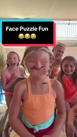 This was super fun! 10/10 #thereyougo #facepuzzle #familytime #cousintime #laughing #tiktokfamily #qualitytime #family #Summer #fun #hilarious @Spencer 