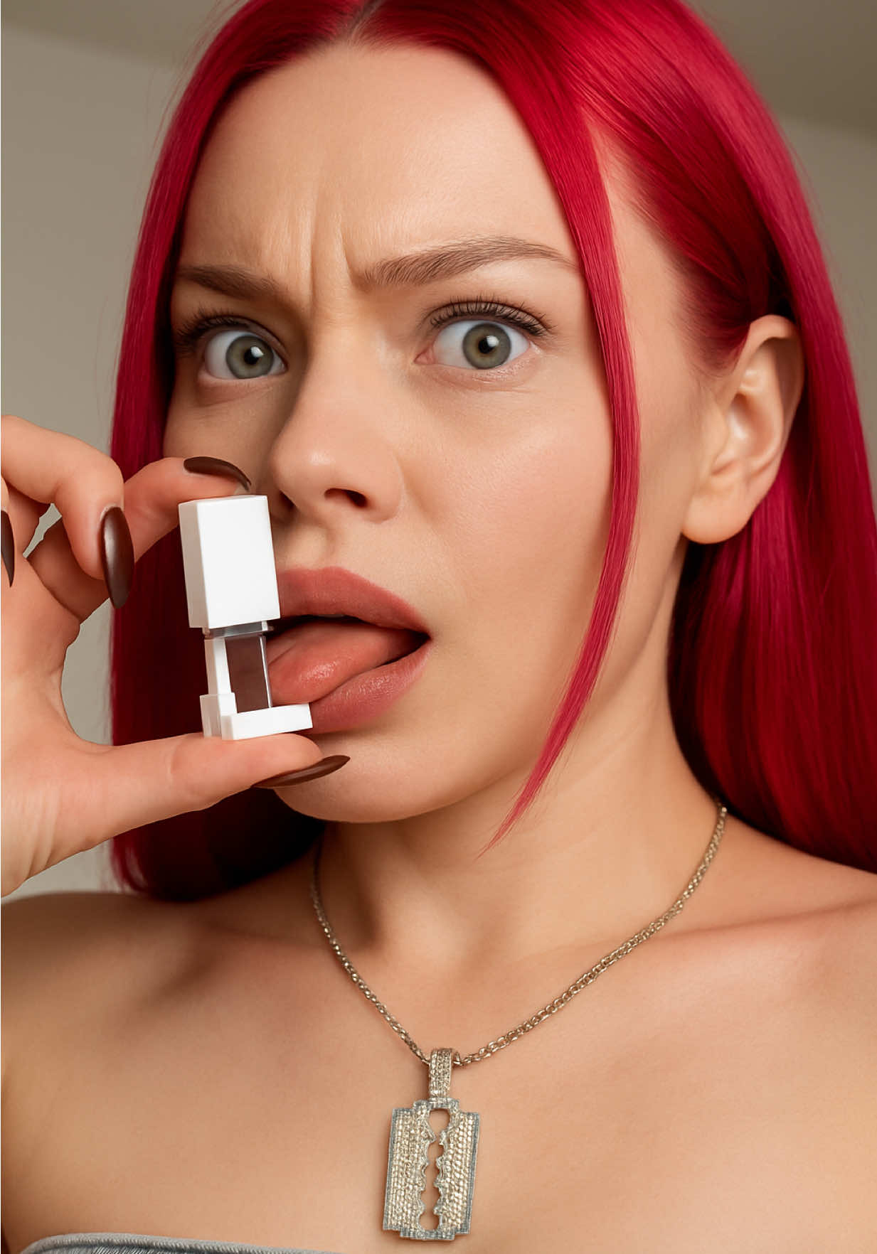 I pierced my tongue with this ear piercer #hacks #piecingcheck #makeup #hacksoflife 