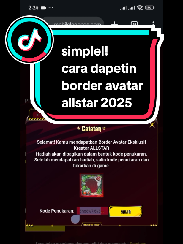 cara dapatkan border avatar all star 2025#MLBBALLSTAR #MLBBDinoPlanet #MLBB #mlbballstar2025 #mobilelegends #borderml #dinomlbb #caradapatbordermlbb 
