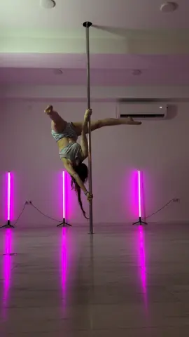 Someday I'll be able to do this without my foot touching the floor 🤞🏻 #poledance #poletok #polelove #polesport 