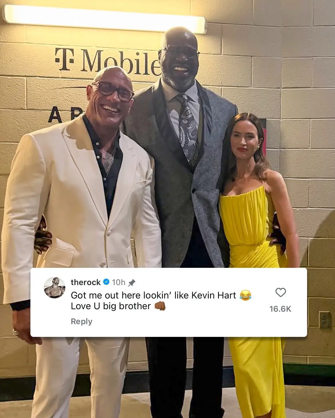 #TheRock taking shots at #KevinHart in #Shaq’s comments at the #UFC Hall of Fame ceremony 😭 #UFC317 