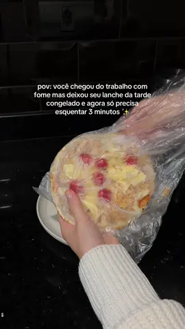 Lanche da tarde prático 🤌🏻 #emagrecimento #lanchesaudavel #lanchepraticos #pizzasaudavel 