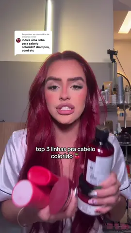 Respondendo a @Mayara Louvisi minhas linhas pra cabelo colorido 🍒                                                                 .                                                                . #cabelocolorido #cabelos #cabelovermelho #cabelomarsala #cabelosaudavel #meninas #autocuidado 