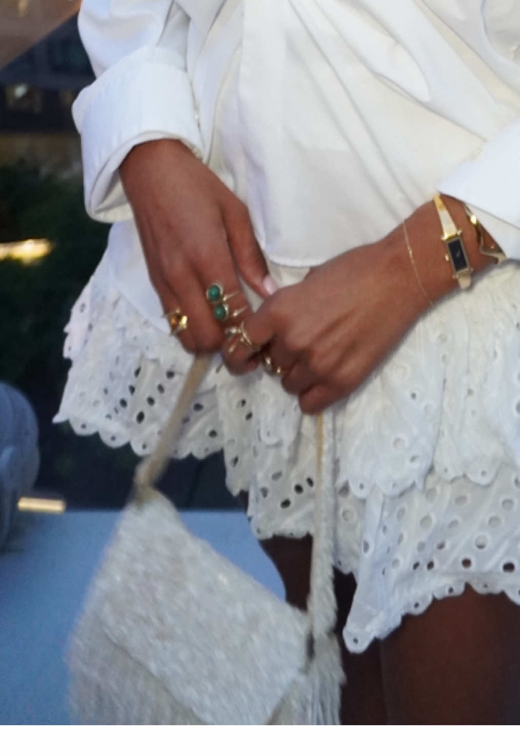 Summer whites + a little razzle dazzle 