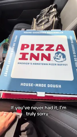 Packed up the fam and came home for the night so had to grab Pizza Inn ✨🍕 #iykyk #wherearemy252people #chocolatechippizza #nomnom 