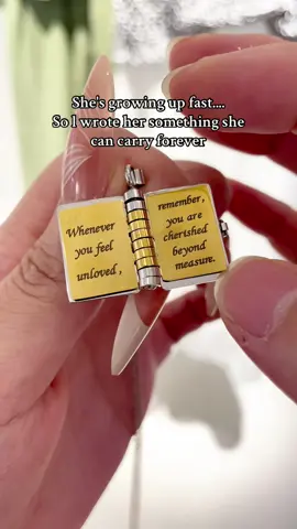 She's growing up fast...So l wrote her something she can carry forever.#momanddaughter #booknecklace #giftideas #Love #fyp