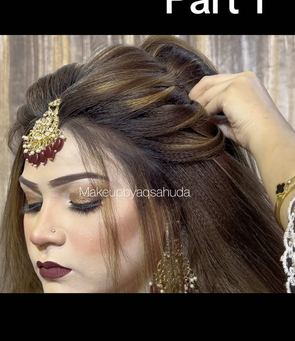 Bridal front hairstyle #hairstyle #hairdo #hairstylist #makeupbyaqsahuda #bridalhairstyle #hairstyletutorial #unfrezzmyaccount🙏 #viewsproblem😭 #growmyaccount #tiktokviralvideo #viraltiktoks #foruyou #foryouu #foryoupagee #fyppp #fyp #trendingvideos #trendings @TikTok UK @TikTok 