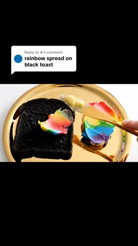 Replying to @❦ Comment what you want to see next! #asmr #veo3 #ai #toast #knife #rainbow #spread