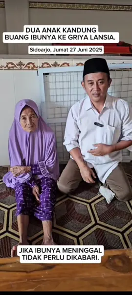 kisah memilukan seorang ibu ditaruh digriya lansia oleh kedua anak kandungnya. video ini diunggah diakun ketua griya lansia  Arifcamra #tiktokfyp #dco #beritaviral #lansia #pantaijompo 