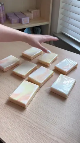 Satisfying shrink wrap 🫶🏻 #creatorsearchinsights #SmallBusiness #soap #smallbiz #softgirlera 