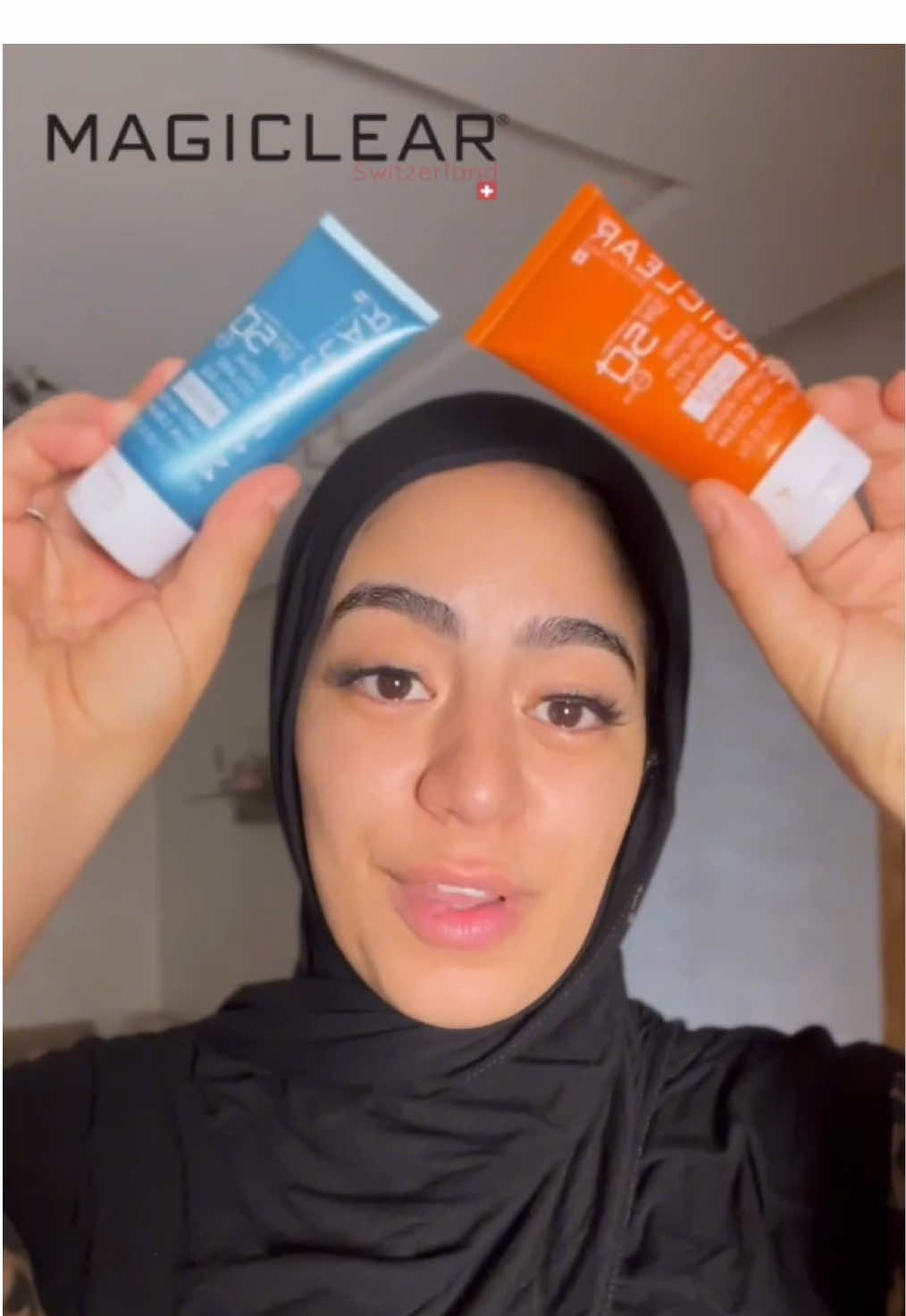 ⁨	واقي شمسي غادي احميك حماية عالية من أشعة الشمس 🌞😍 + ترطيب عميق للبشرة 🫧 متوفر في جميع الصيدليات وشبه صيدليات✅ #magiclear #women #cremesolaire #maroc⁩#واقي_شمس 