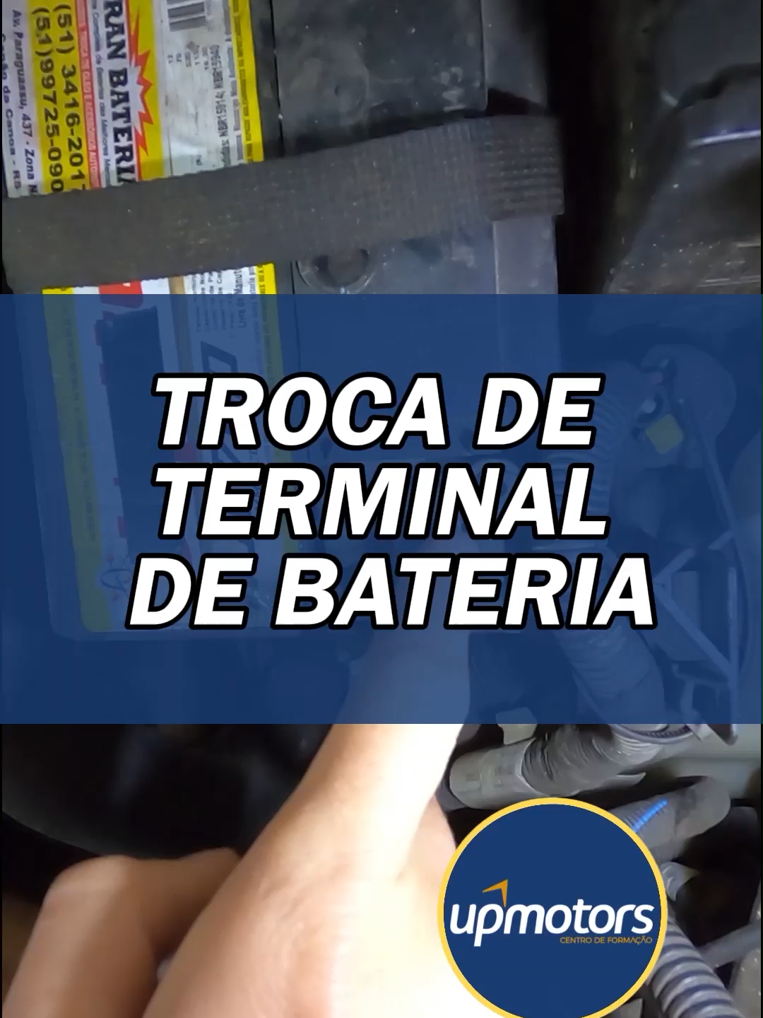 Terminal de bateria todo se soltando, enferrujado com azinabre acumulado na volta da bateria. Vamos colocar terminal novo DNI 7575 100% chumbo.  Quer ser um eletricista de sucesso? Chama no whatsapp (54)99676-1715 Upmotors Centro de Formação Automotiva Transformando Paixão em Profissão #terminaldebateria #bateria #automotivo #upmotors #eletricistaautomotivo