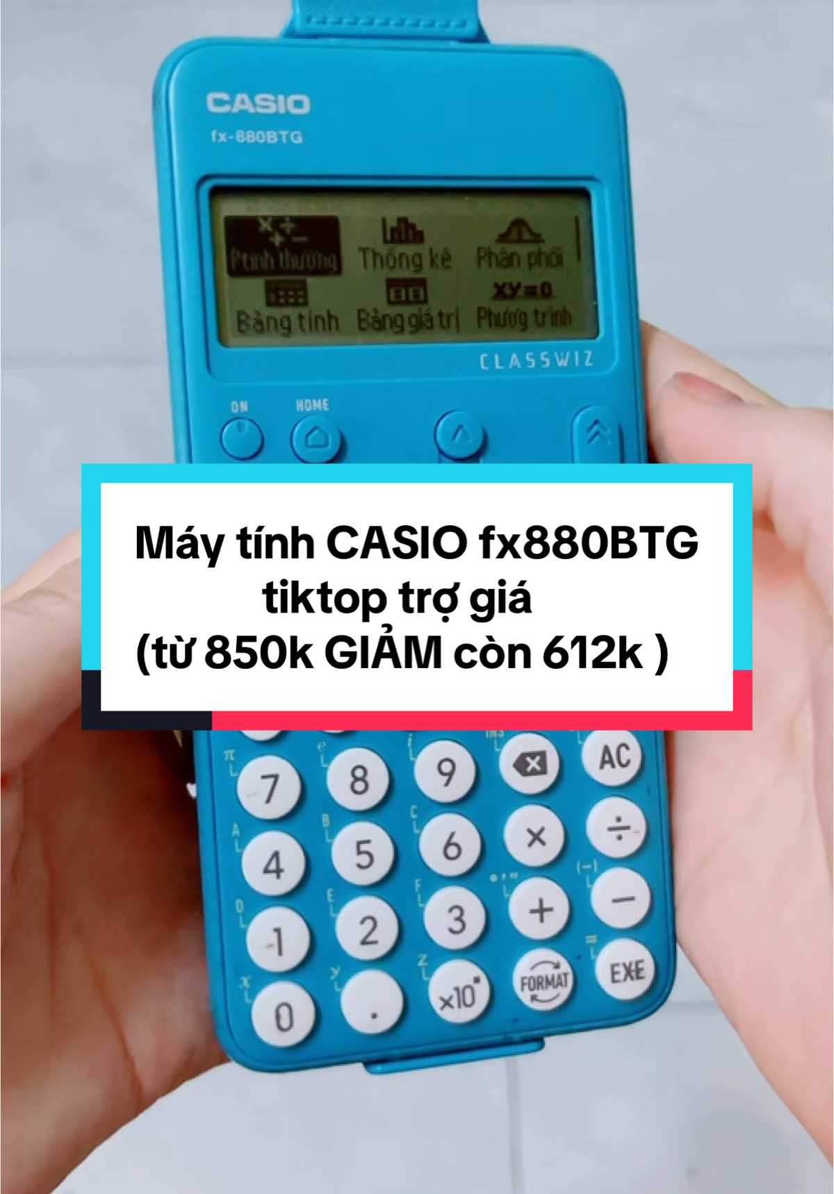 🔵 Máy tính Casio fx-880BTG màu xanh cực chất – Học tập đỉnh cao cùng Classwiz! 💯📘#Casio #fx880BTG #MayTinhHocSinh #Classwiz#Unbox#ReviewSanPham #GadgetHocTap #TikTokHocDuong#xuhuong  