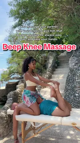 🐚🌺🐚Learn My Massage Techniques For Couples & Massage Therapists ~> Link In Bio 🩵 You can use your knees for a deep tissue massage, but keep these key tips in mind: 🐚 Avoid pressing directly on the spine. 🐚 Control the intensity by leaning in for more pressure or easing off for less. 🐚 Keep your core engaged and use your feet for balance ⚖️⁠ How to do it: 1️⃣ QL (Quadratus Lumborum) Release: Place your knees on either side of the lower back, between the ribs and hips. Use your body weight to apply steady pressure and help melt tension in this area. 2️⃣ Glute Pressure (Avoid the Bone): Target the glute muscles directly, steer clear of bony areas. This helps release tight hips and lower back tension. Try it out and watch them melt into relaxation!  Friendly Reminder: This video is for educational and entertainment purposes only. These techniques are shared to inspire connection and relaxation, but they don’t replace professional guidance. If you’re not a trained therapist, please be mindful and go slow,  always listen to your partner’s body. If you’re not familiar with anatomy or unsure how to apply pressure safely, it’s best to sit this one out. #massage #peace #calm #deeptissue #massagetherapy #MassageTechniques #hombre #mujer #parejas #DIY 