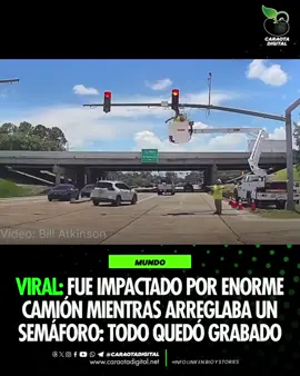 Un impactante accidente se registró en la ciudad de Denham Springs, Luisiana (EEUU), cuando un trabajador eléctrico fue atropellado por un camión de 18 ruedas. Ocurrió mientras realizaba labores de mantenimiento en un semáforo. 