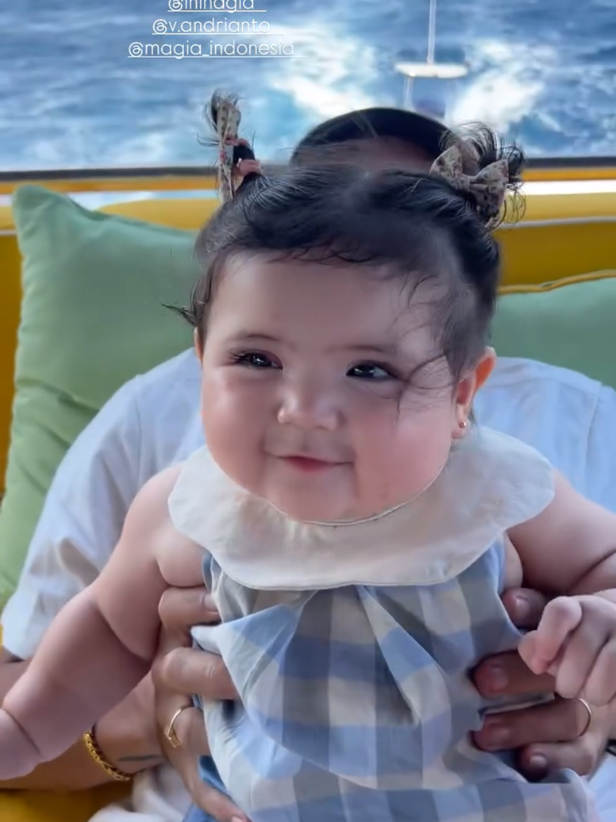 Jia Klo sama Papa senyum